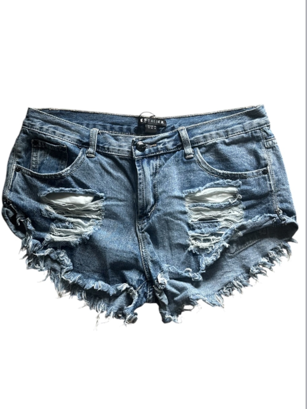 Escalier Distressed Jean Shorts
